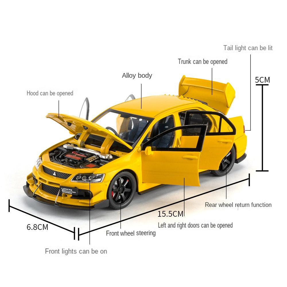 Mitsubishi Lancer Evo IX JDM Model – 1:32 Diecast Collectible with Lights